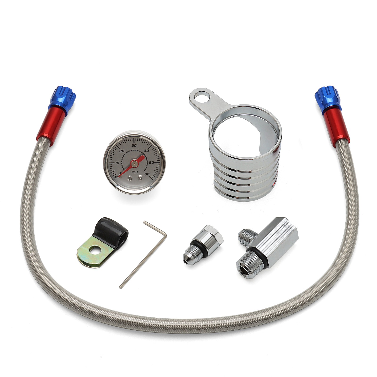 Chrome Oil Pressure Gauge Kit For Harley Twin Cam Touring Road King Softail Dyna