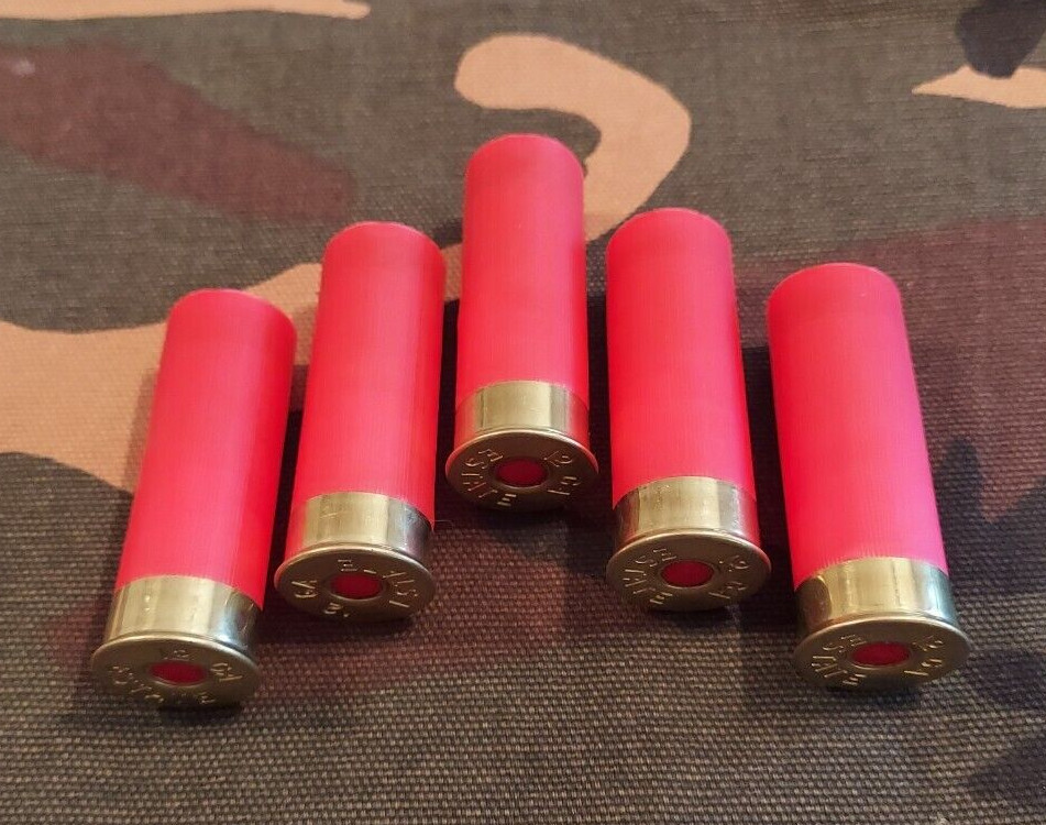 12 GAUGE 2 3/4" 1oz. SNAP CAPS DUMMY TRAINING ROUNDS SET OF 5 "SAFETY RED"