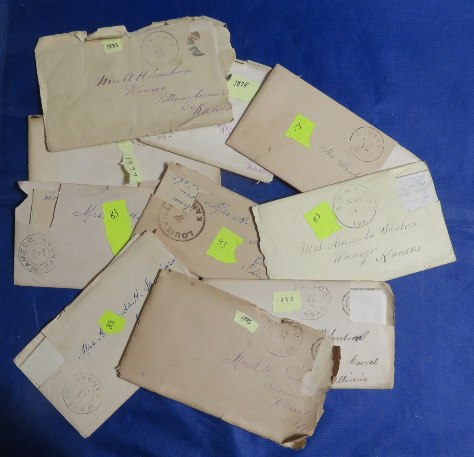 Ten Personal Correspondence Letters From 1877-1883