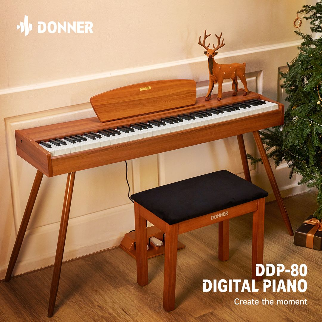 🎹Donner DDP-80 Piano Keyboard Bench + Storage Bookcase Comfortable Sturdy Stool