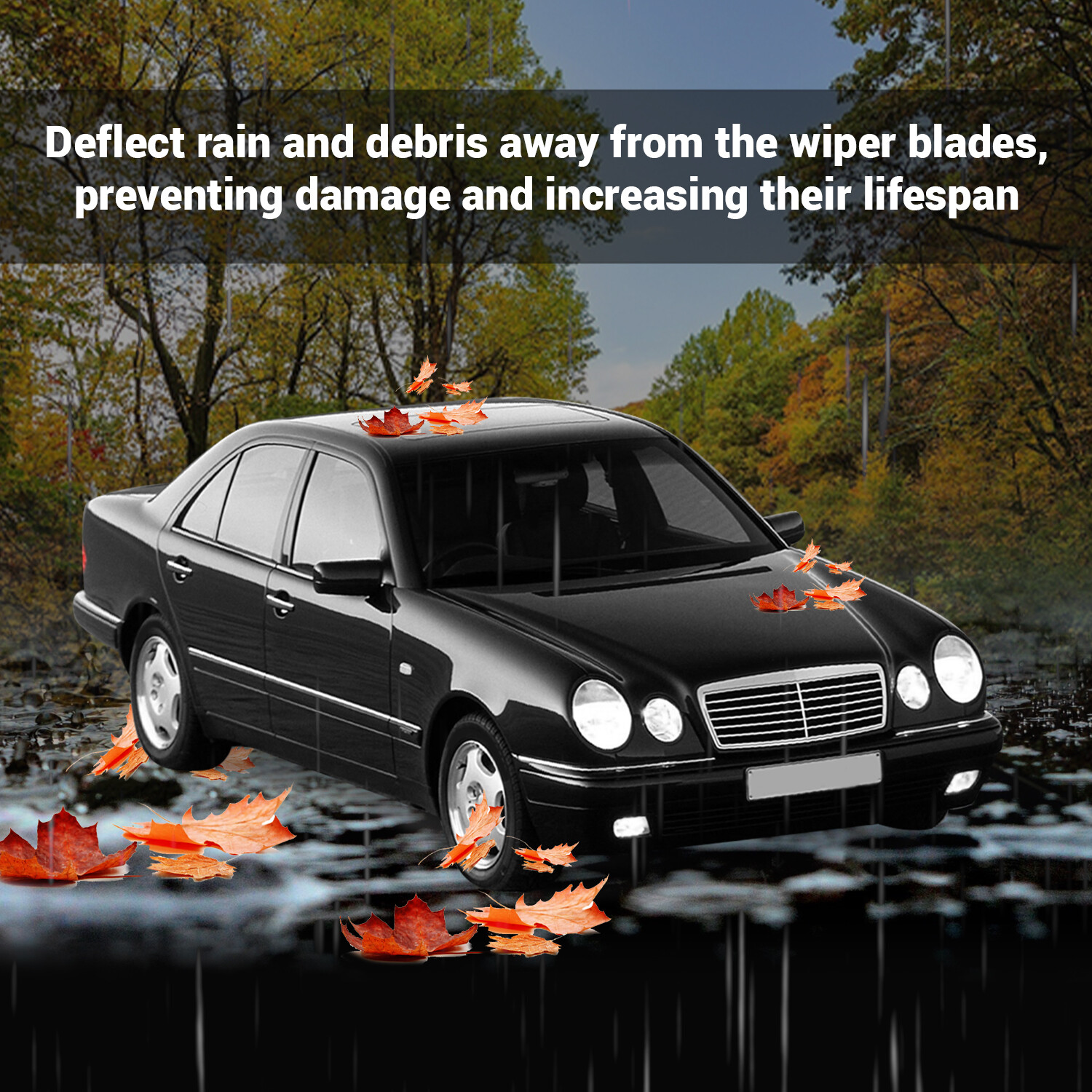 HECASA For Mercedes Benz W210 E-Class 95-03 Windshield Wiper Cowl Screen Cover