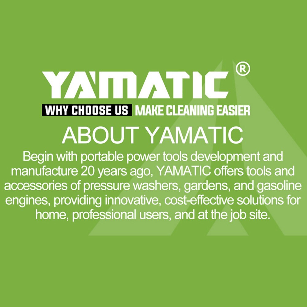 YAMATIC 5000 PSI Pressure Washer Turbo Nozzle for Hot Water 360° Rotating 4 GPM