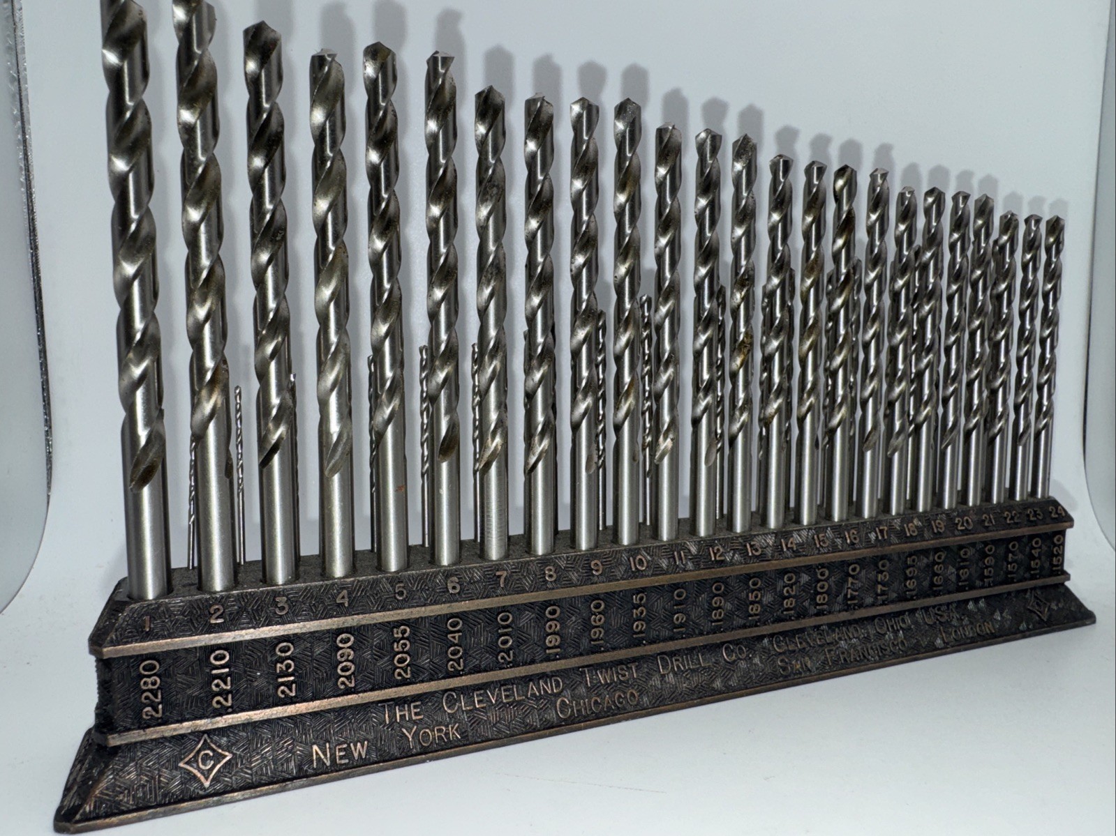 Vintage Cleveland Twist Drill Co #1-#60 COMPLETE with Index stand USA