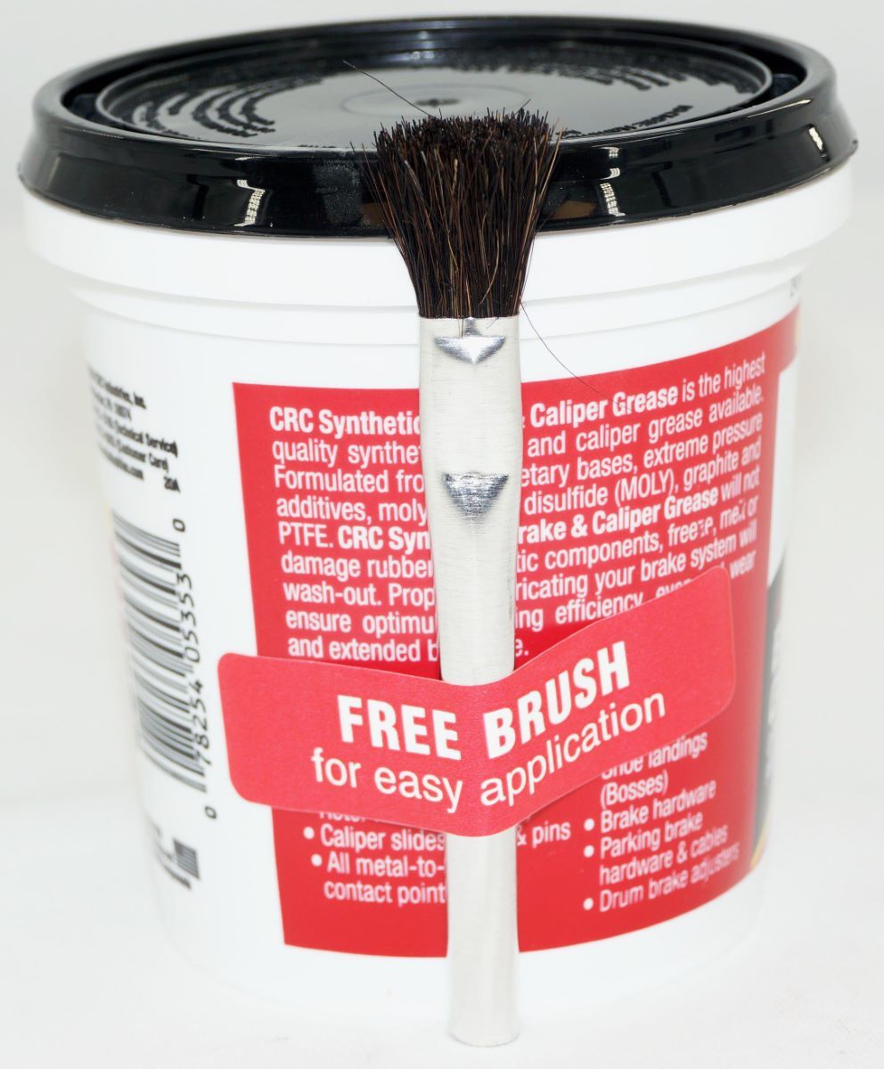 CRC 05353 Synthetic Brake and Caliper Grease 12 oz Tub with Brush