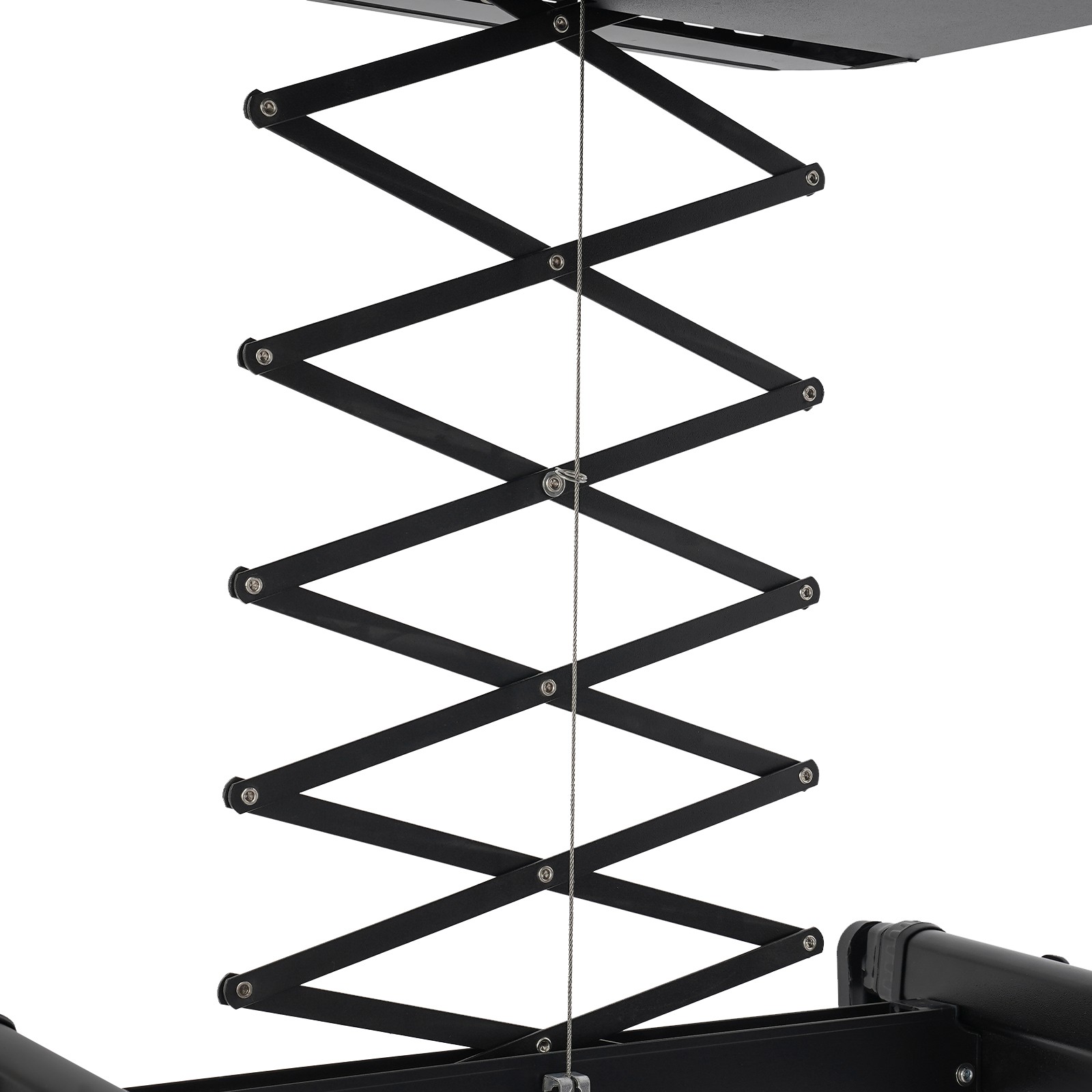 Electric Retractable Airing Rack Clothes Drying Rack W/ Remote Control & Light