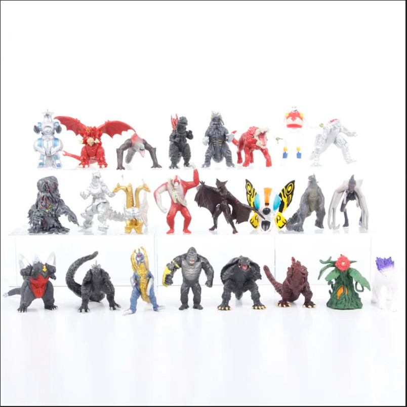 24pc Godzilla King Kong Action Figure Set - 17cm Model Toy Collection