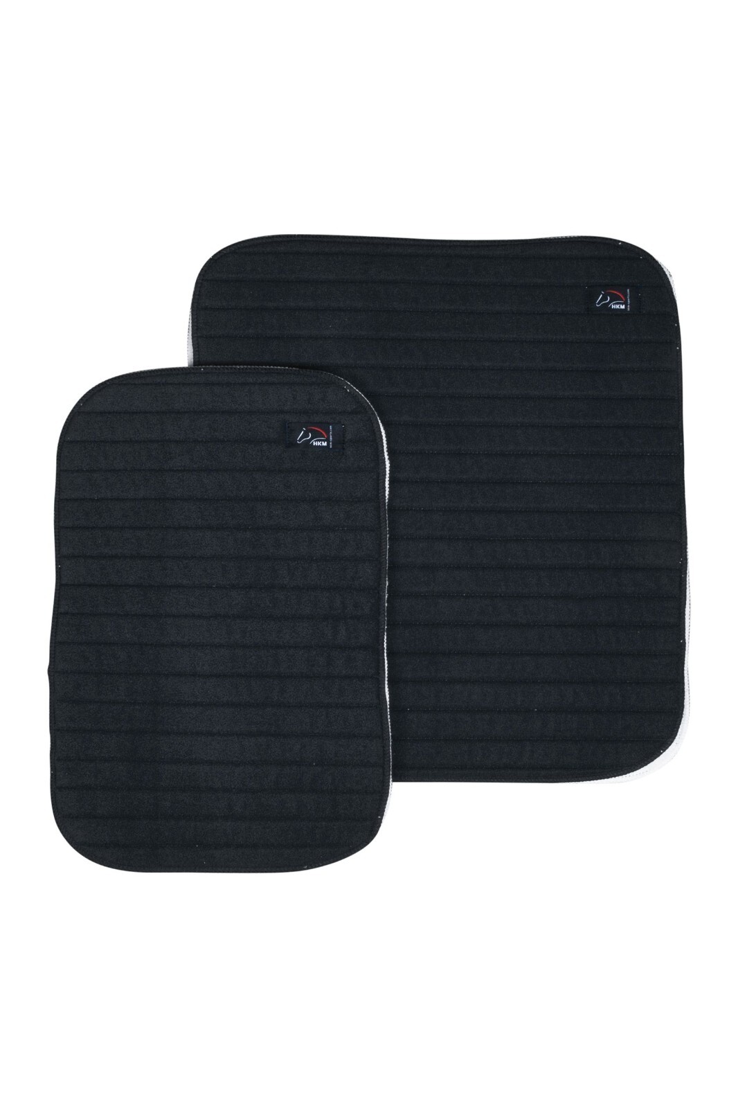 Set of 4 HKM Elasticated Quilted Cushioned  Bandage Pads or Quilts - Black