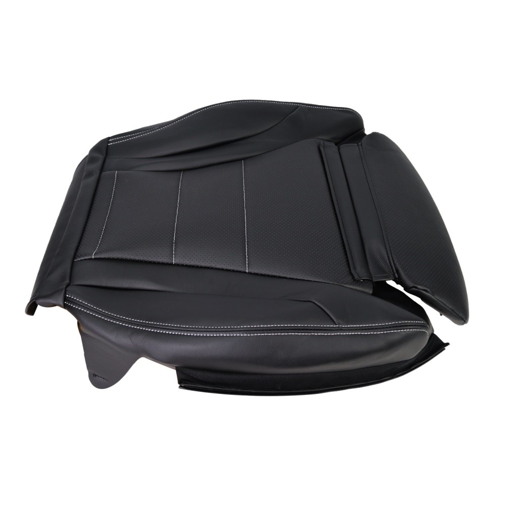 Replacement Driver Bottom & Top Seat Cover Fits 15-21 Mercedes C300 GLC300 Black