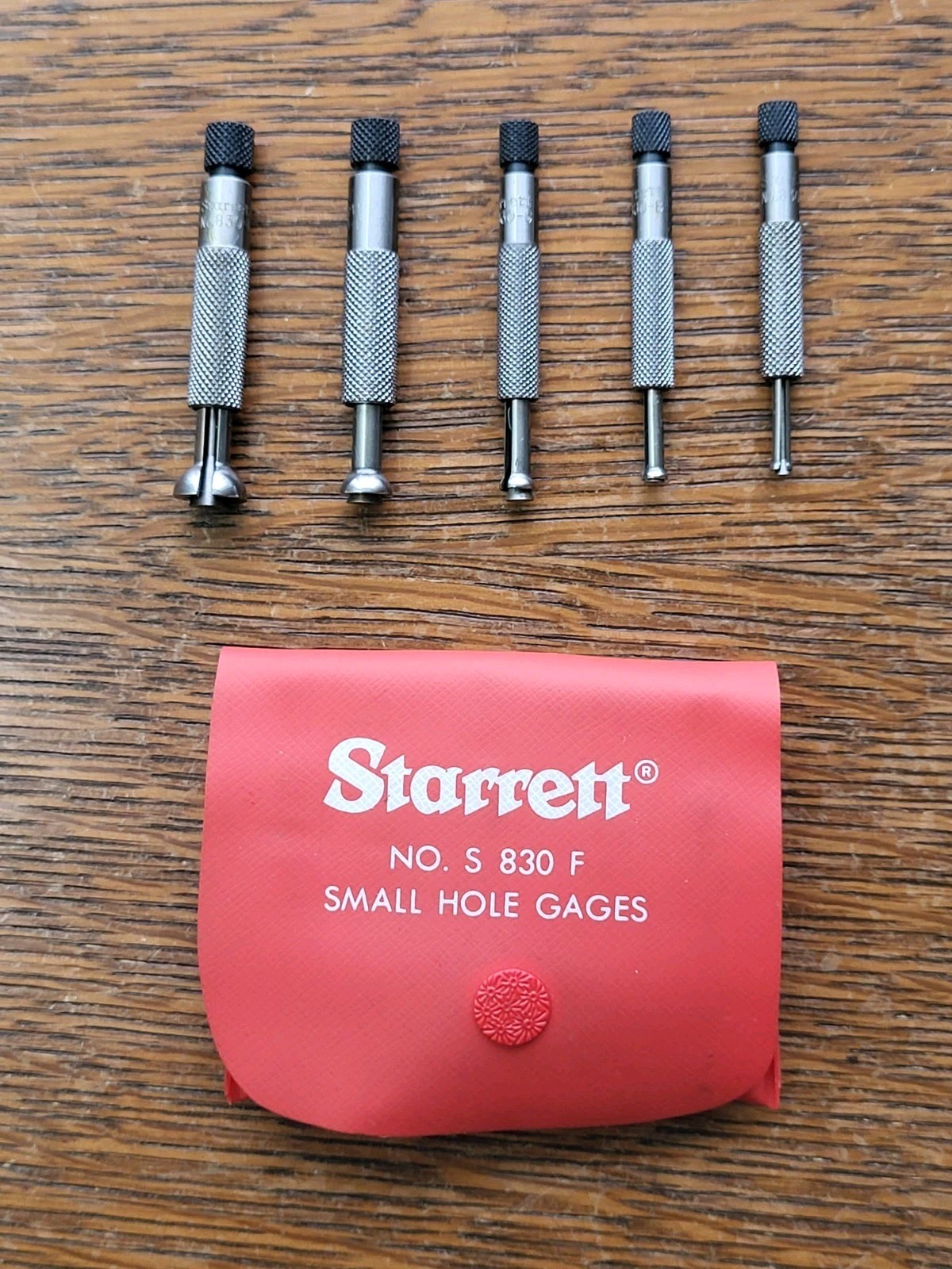 Starrett No. S 830 F Small Hole Gages w/Pouch Machinist Tools USA