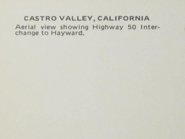 Castro Valley, Calif. Post Card / Nice- Before Mesa Verde