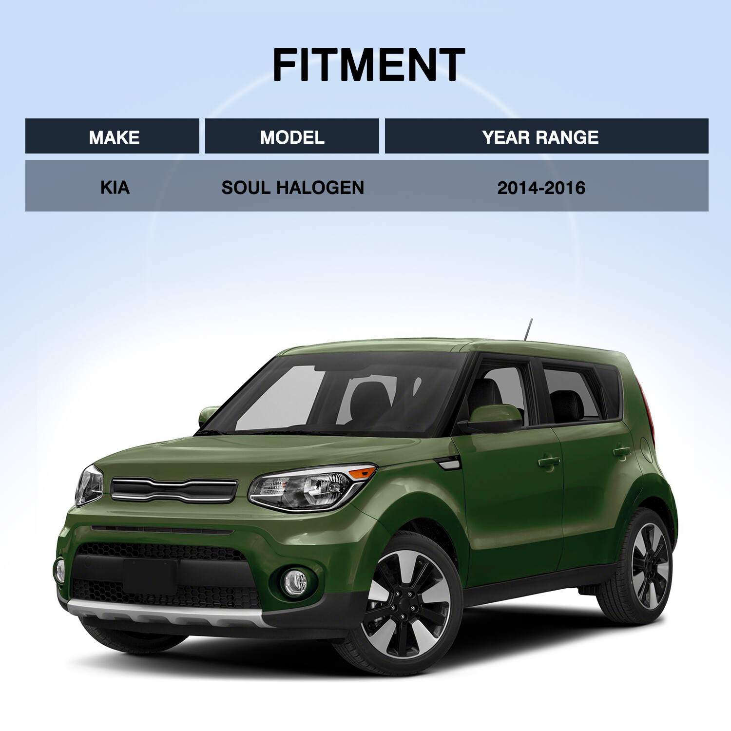 For 2014 2015 2016 2017 2018 2019 Kia Soul Halogen Headlights Assembly Pair