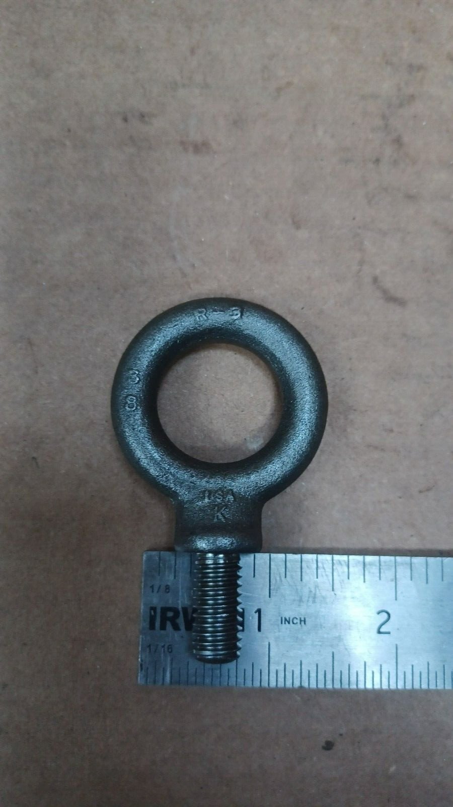 2 pack- 3/8"-16 Lifting Eyebolt w/ Shoulder, 3/4" Thread Length, eye dia. 1"