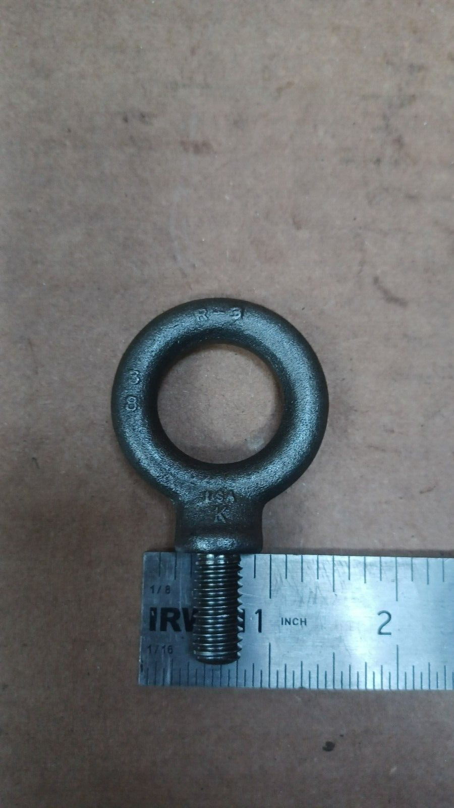 2 pack- 3/8"-16 Lifting Eyebolt w/ Shoulder, 3/4" Thread Length, eye dia. 1"