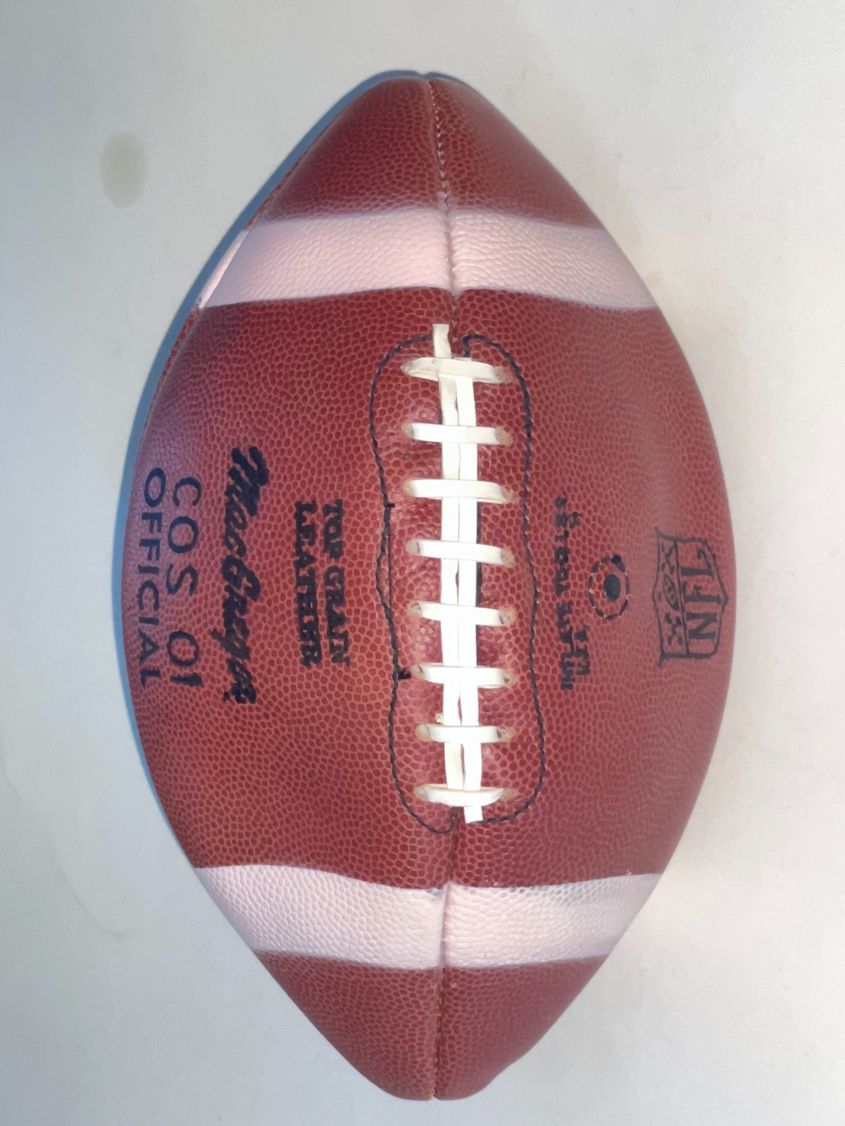 1970's MacGregor COS 01 Official NFL Leather Football * NM MINT * Never Used