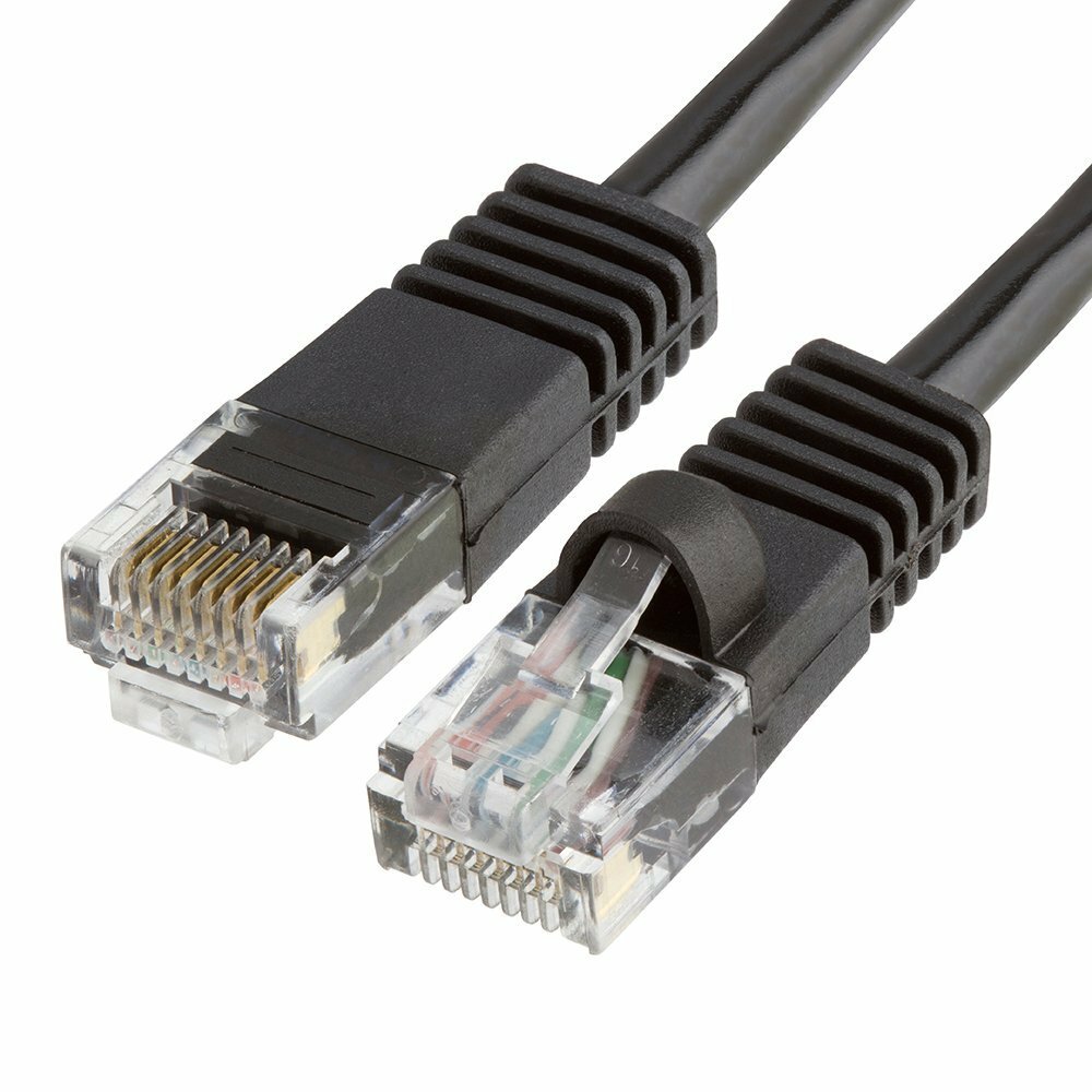 Cat5 CAT5e Rj45 Patch Cable Black Ethernet Lan Modem Ethernet LAN Network PC Lot