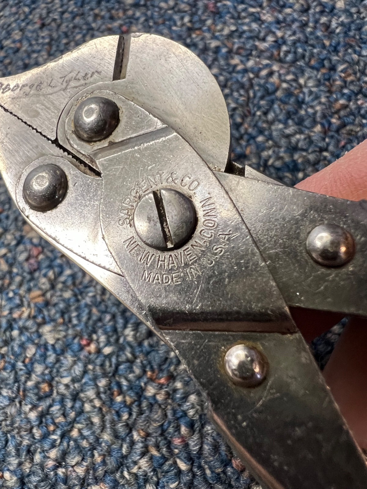 Sargent 5-1/2" parallel-jaw piers w/cutter, USA, good condition