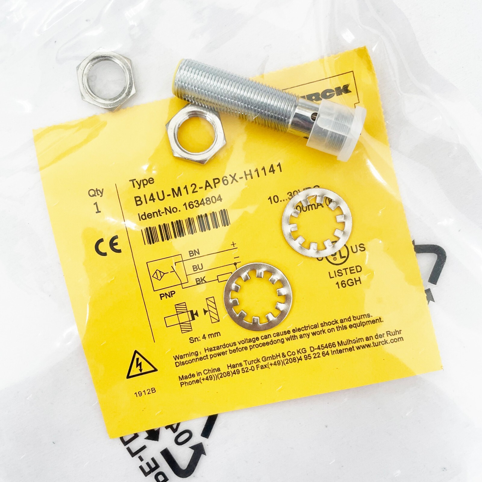 New Proximity Switch Sensor Replacement For Turck Bi4U-M12-AP6X-H1141