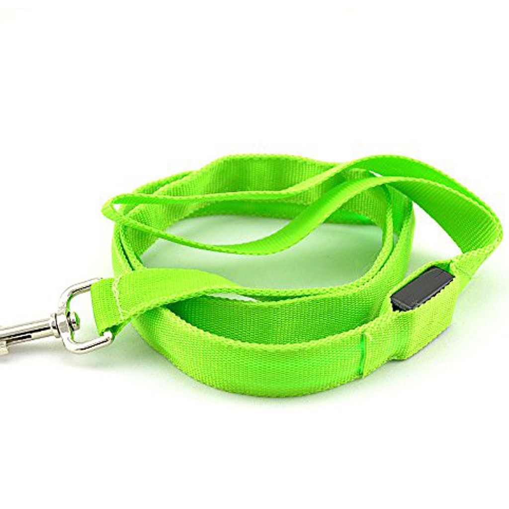 RECHARGEABLE USB LED Dog Pet Light Up Safety Collar Night Glow Adjustable Bright