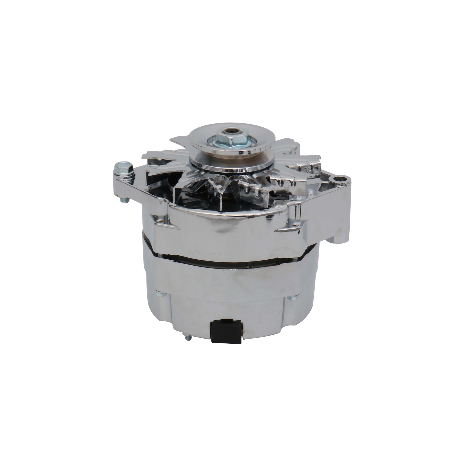 Alternator Fit 110Amp Chrome 1 Wire Self Exciting Street Rod GM 305 350 BBC SBC