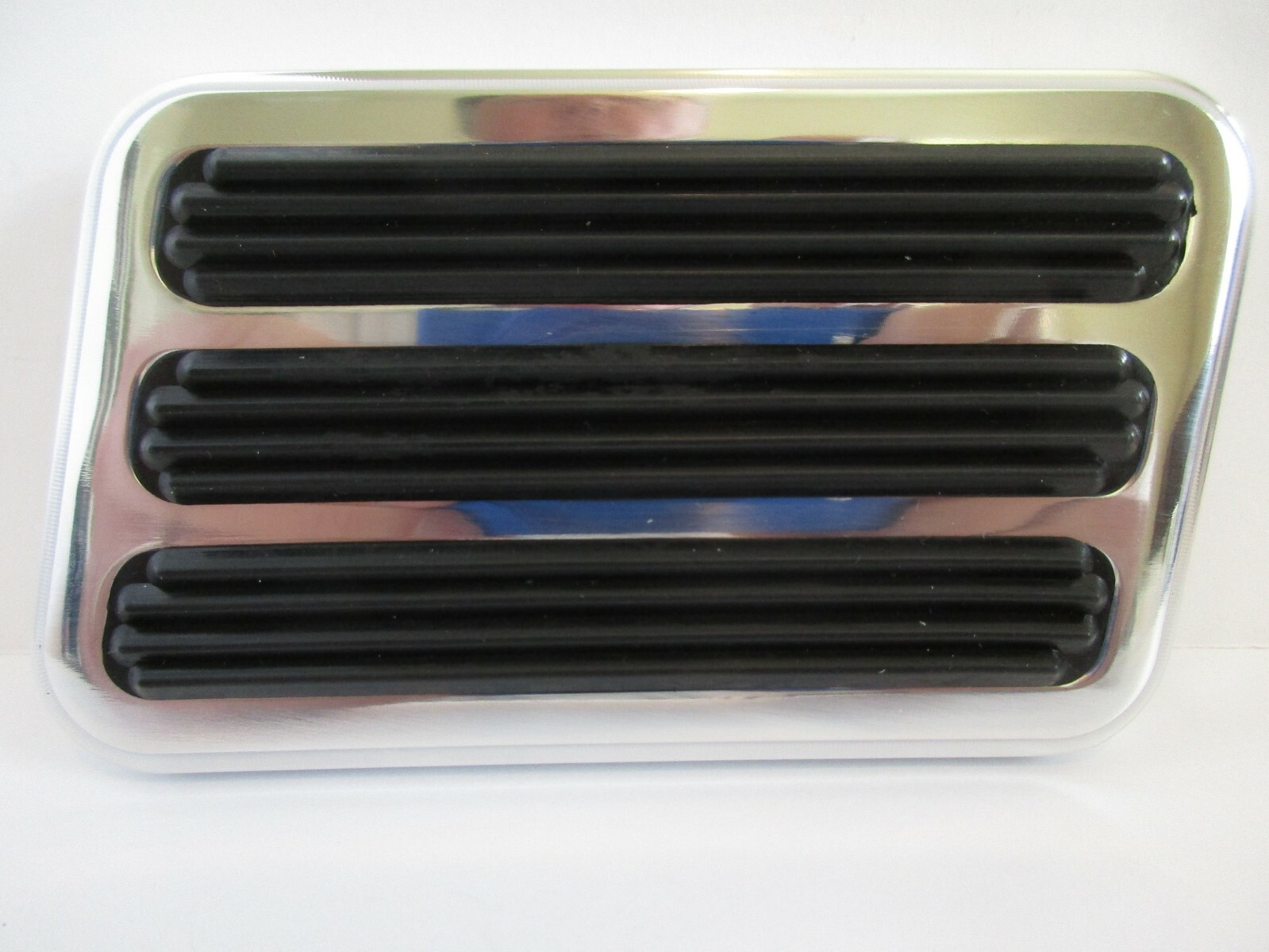 POLISHED BILLET ALUMINUM BRAKE PEDAL PAD RECTANGLE CHEVY FORD HOT ROD #8500POL