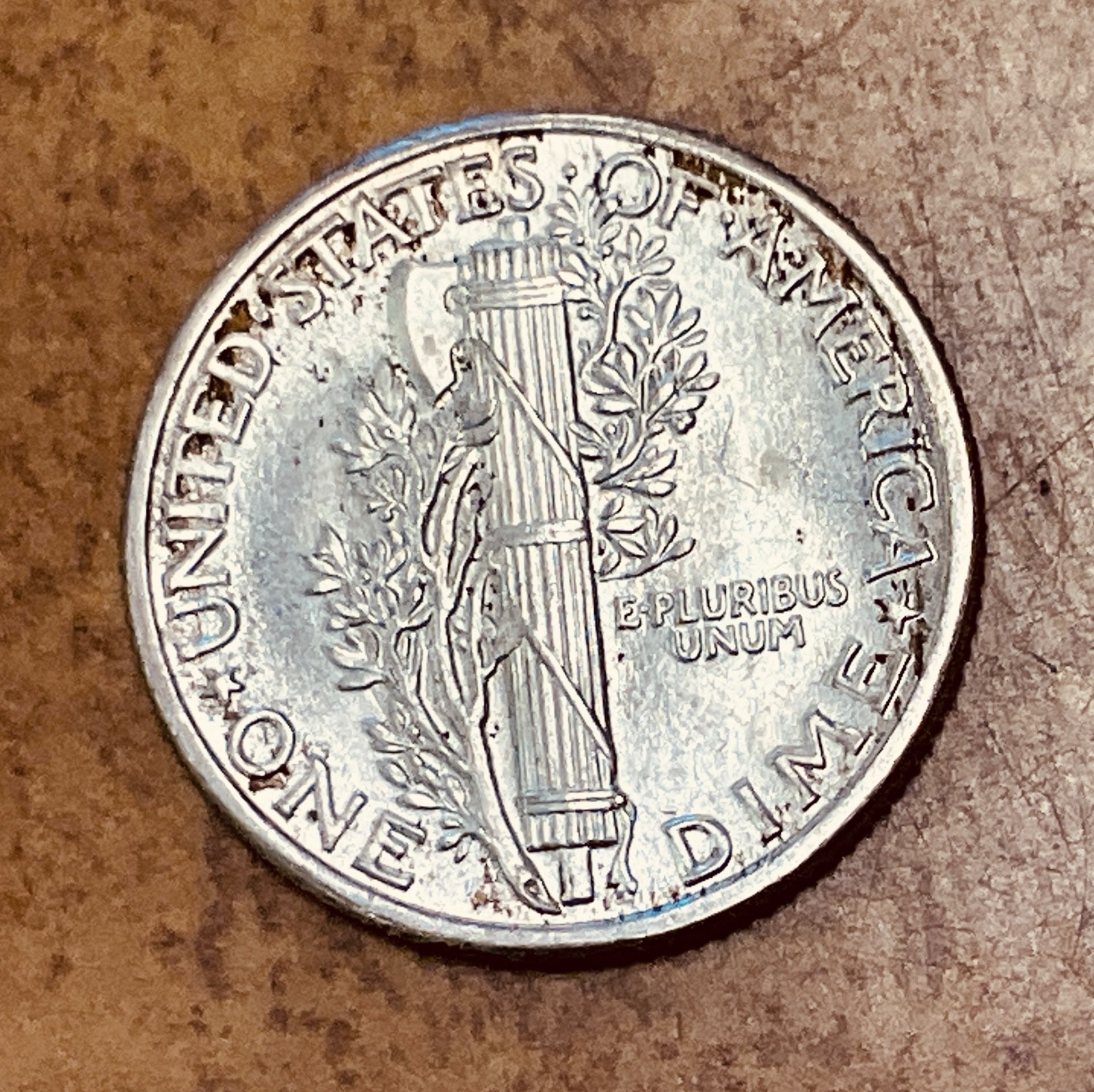 1940-p Mercury Dime - Clash Dies -error, Gem BU++ .