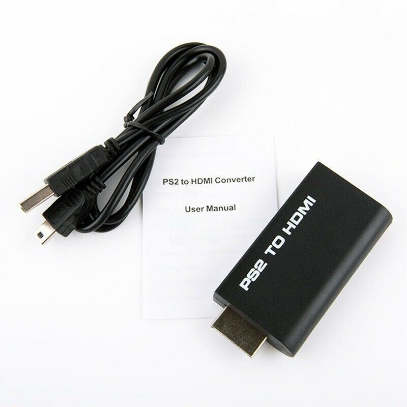 PS2 to HDMI Video Converter Adapter with 3.5mm Audio Output for HDTV Monitor US