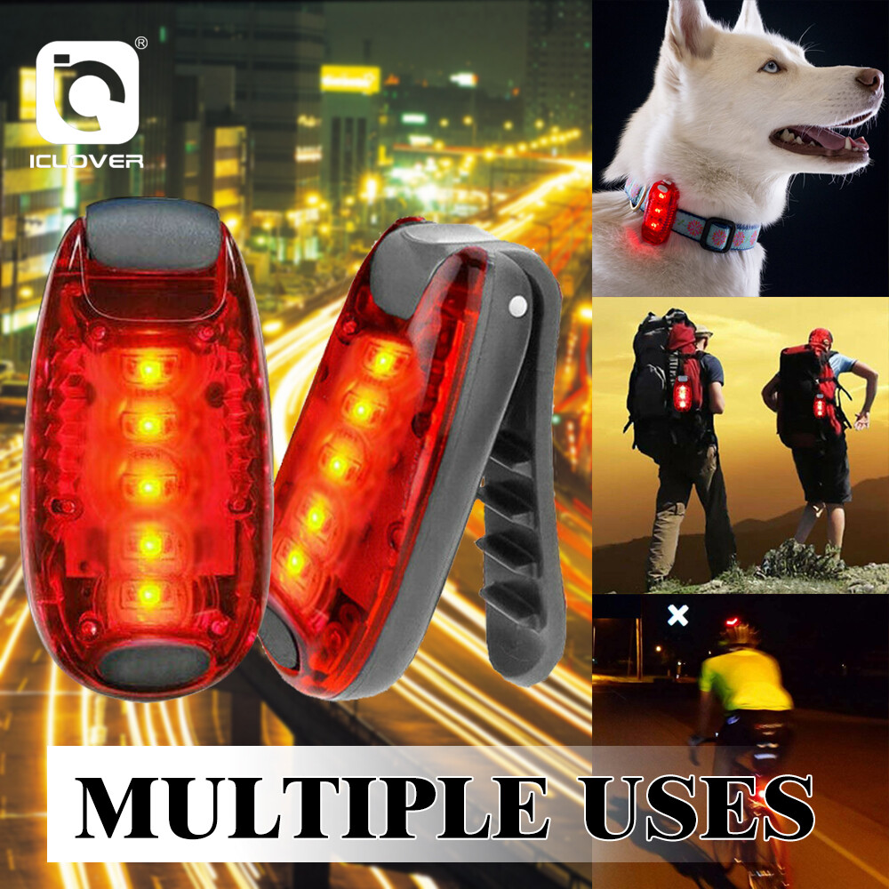 LED Night Safety Light Clip On Strobe Running Lights For Cycling Walking Warning