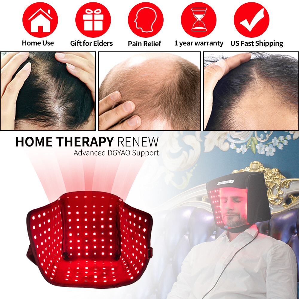 224 LEDs 880nm Infrared Red Light Hair Cap for Hair Loss Regrowth Helmet Device
