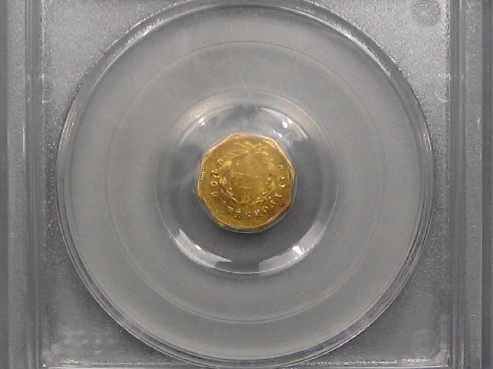 1871 $1 California GOLD PCGS UNC details graffiti G$1 BG-1109 One Dollar