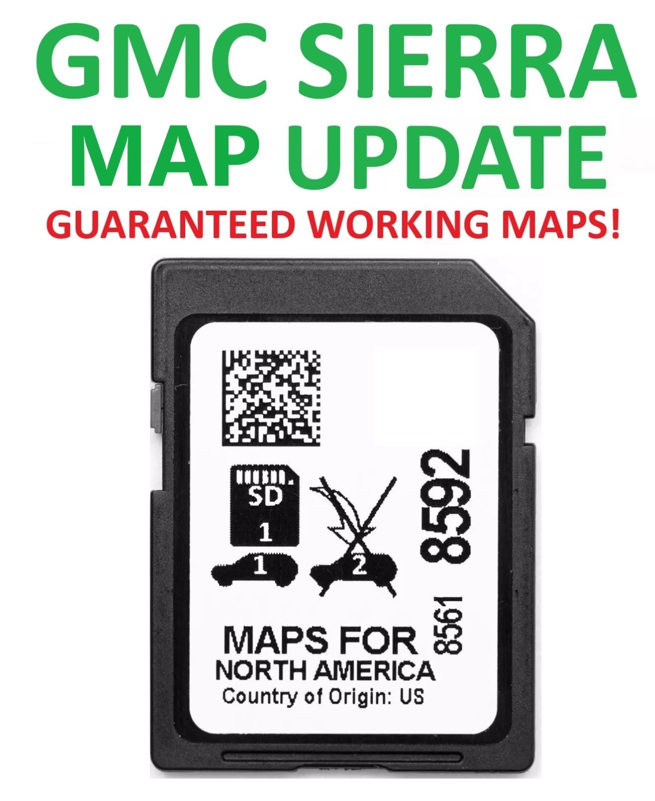 GMC SIERRA 1500/2500/3500 2019-2022 MAP UPDATE GPS Navigation SD Card 85618592