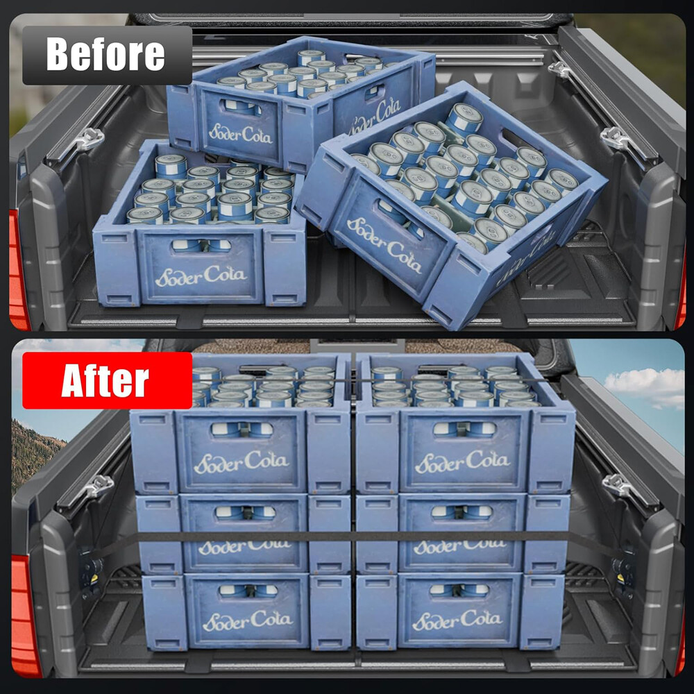 🔥 2-Pack 10FT Retractable Ratchet Tie-Down Straps | 1500LBS Heavy-Duty | S-Hook