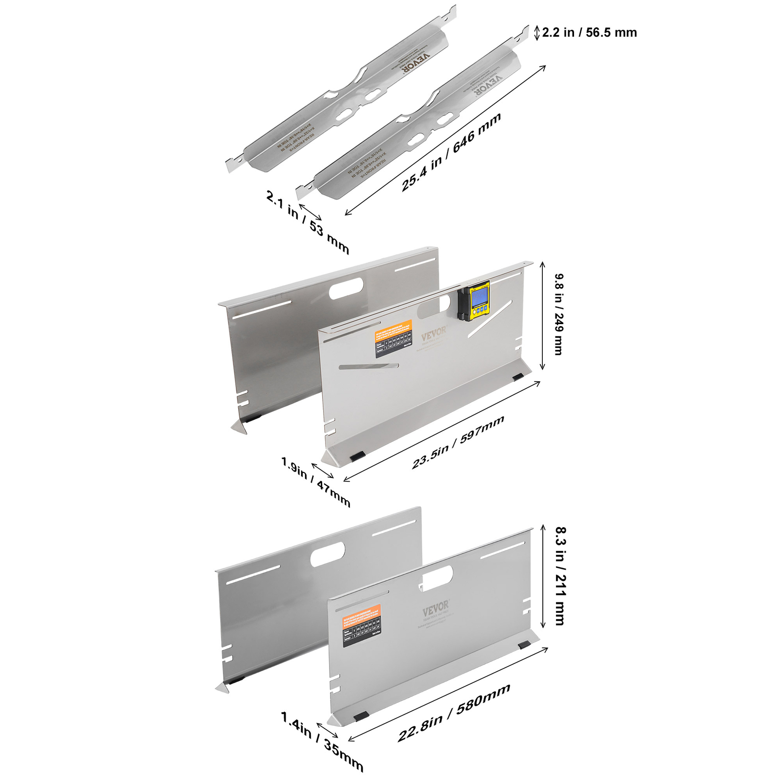 VEVOR Wheel Alignment Tool Toe Plates Accurate Measurements with 2 Tape Measures