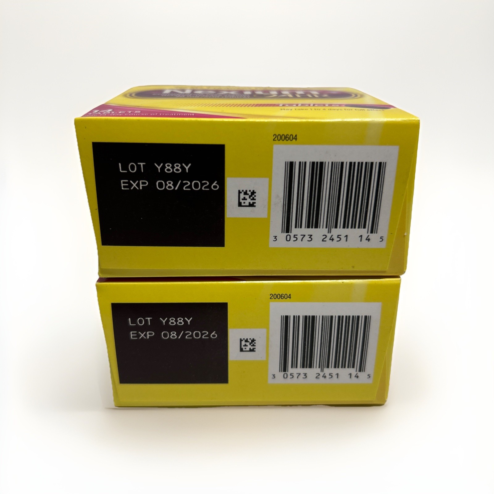 2 Bottles! Nexium 24hr Delayed Release Heartburn Relief 20 mg TABLETS- Exp 8/26