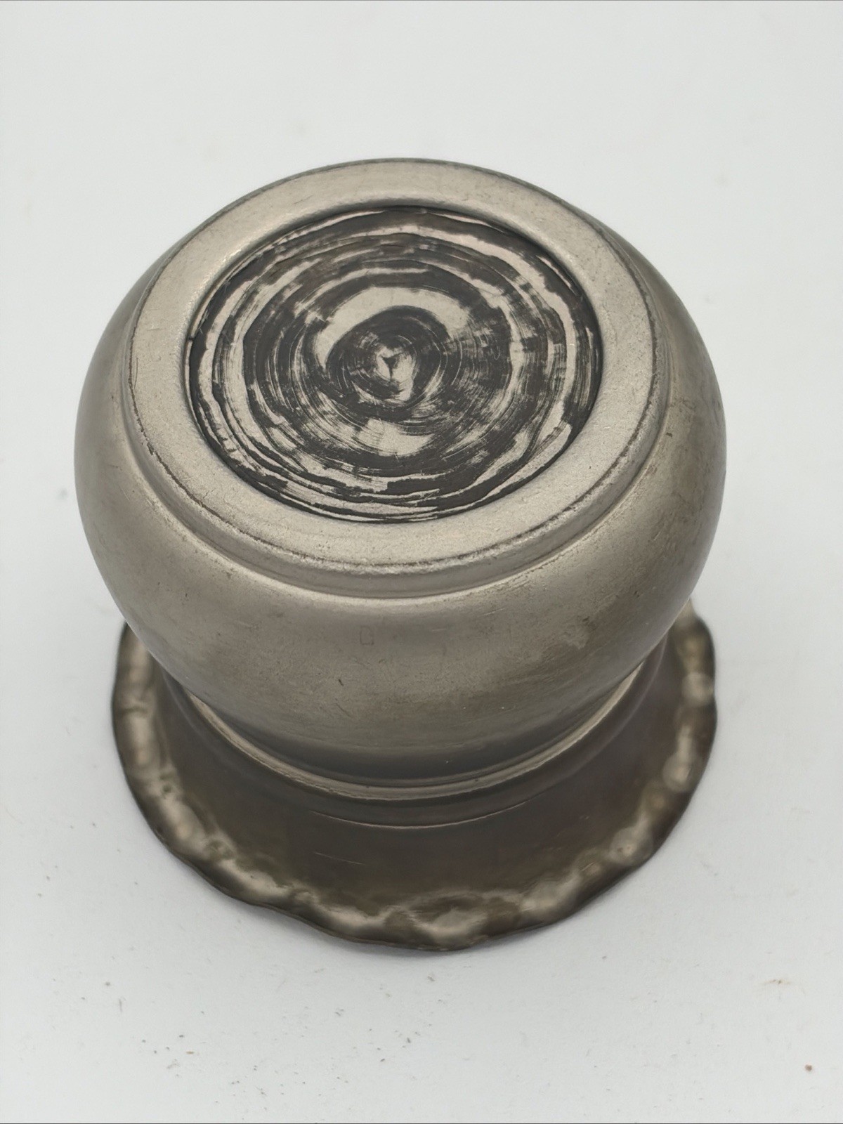 Vintage Ruffled Brass Small Planter Pot Set of Two (2)