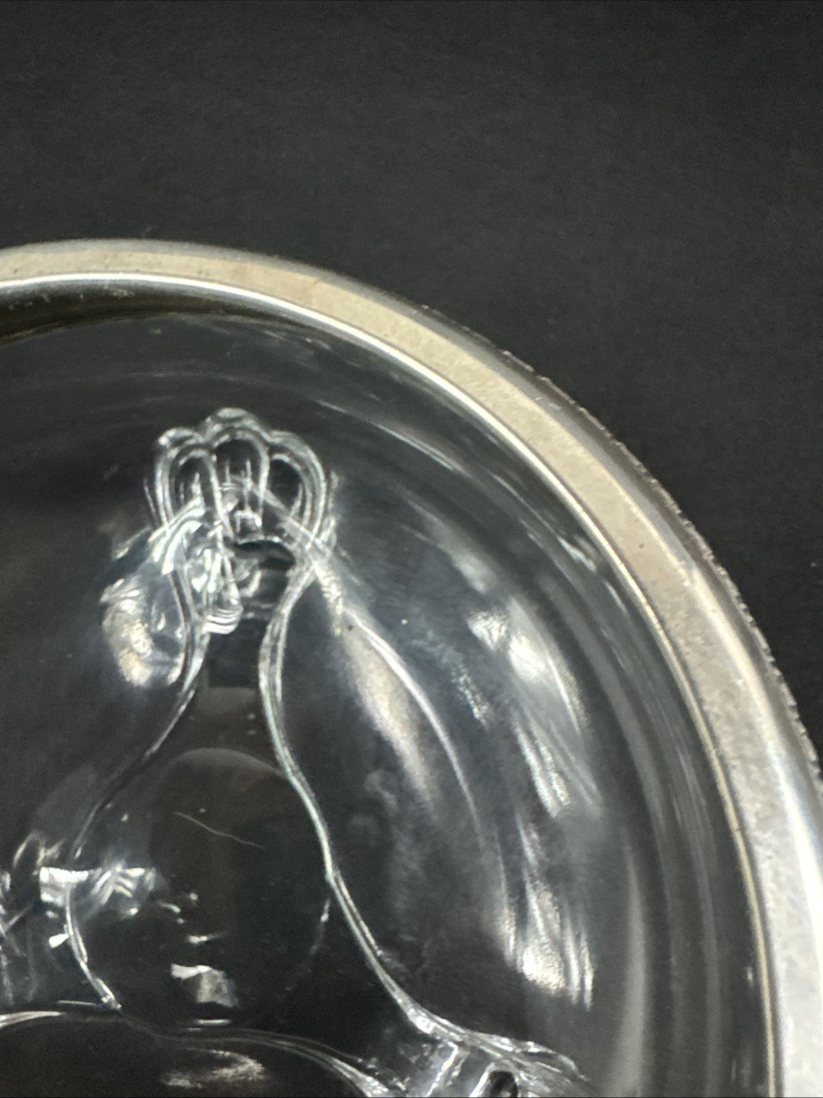 Weidlich Sterling 8319 Crystal 3 Footed Bowl 5.5” c1930s