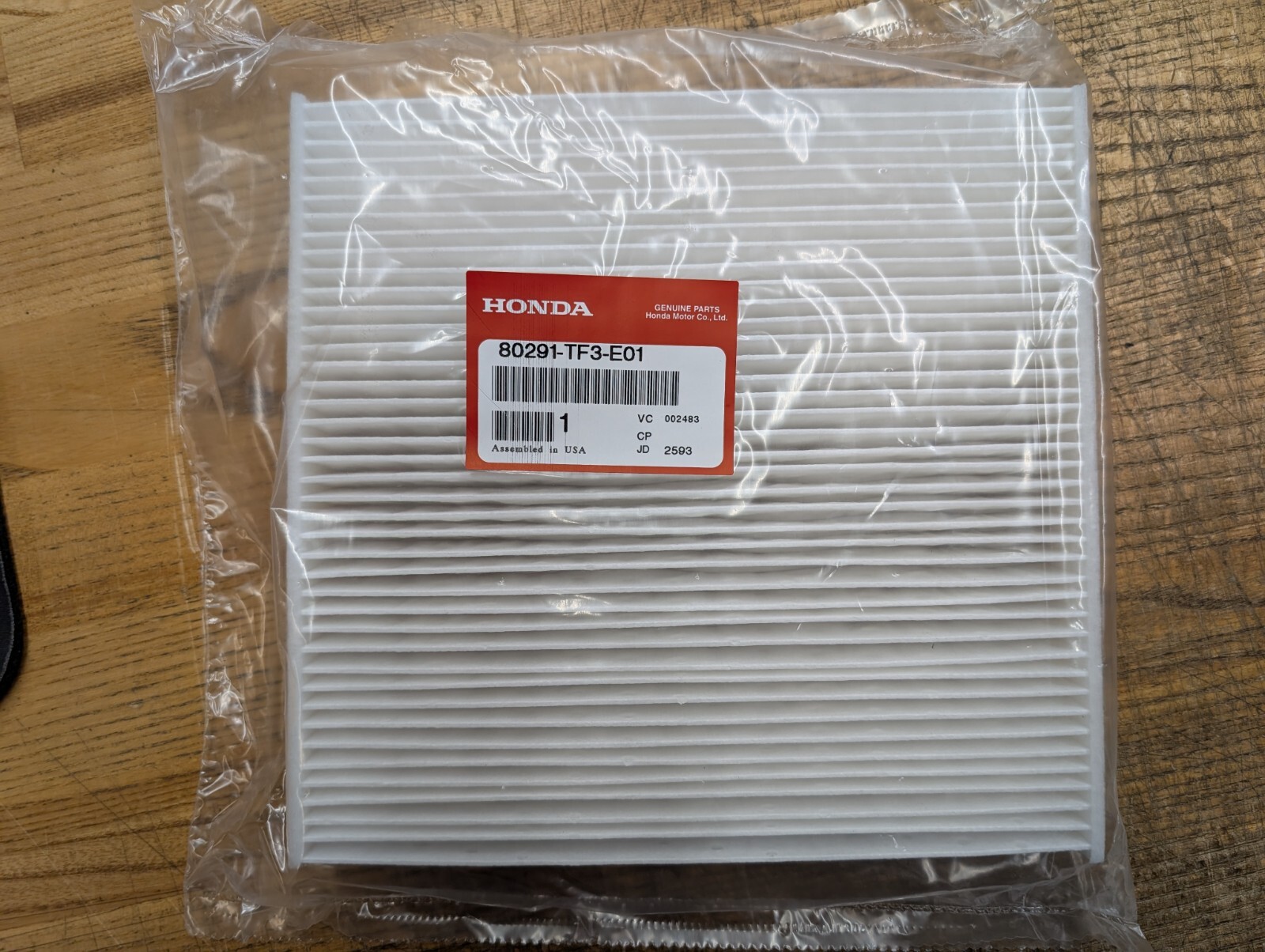 Genuine OEM Air & Cabin Filter For Honda Hybrid Accord Civic CR-V 2.0L 2023-2026