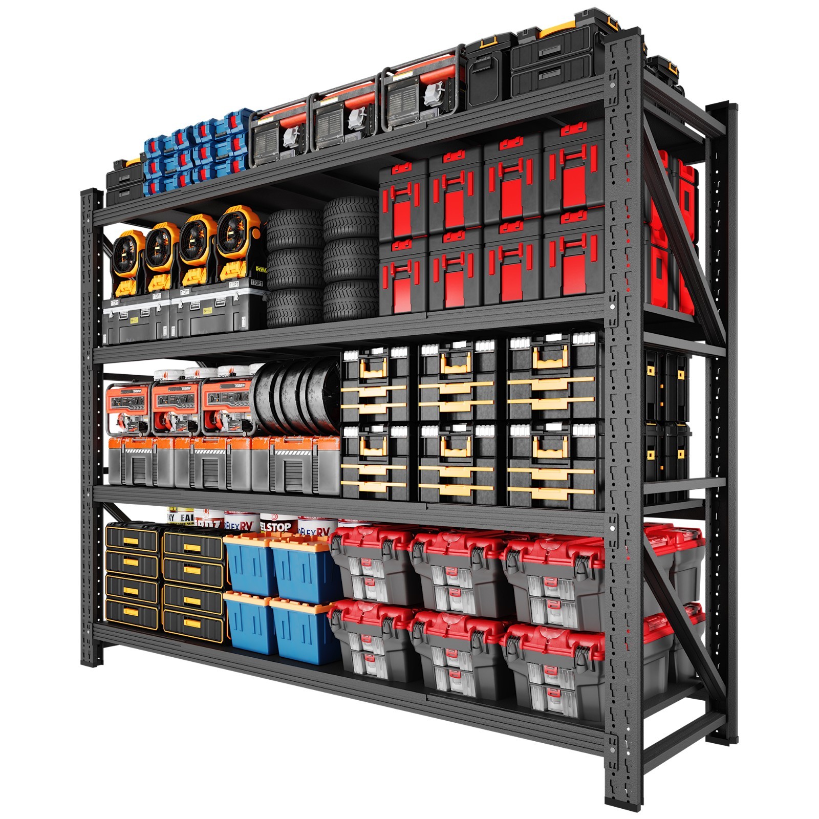 Heavy Duty 79" Garage Shelving Unit, 7000 lb Capacity Steel Rack for Warehouse S