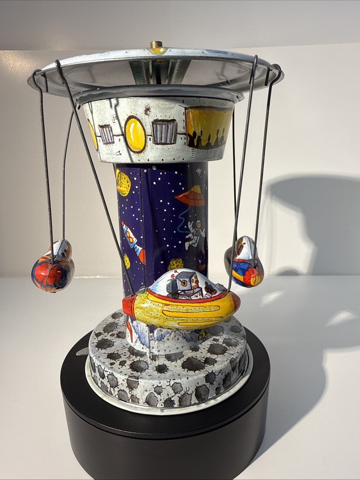Rocket Carousel Tin Toy Schylling Collector Series (TESTED)