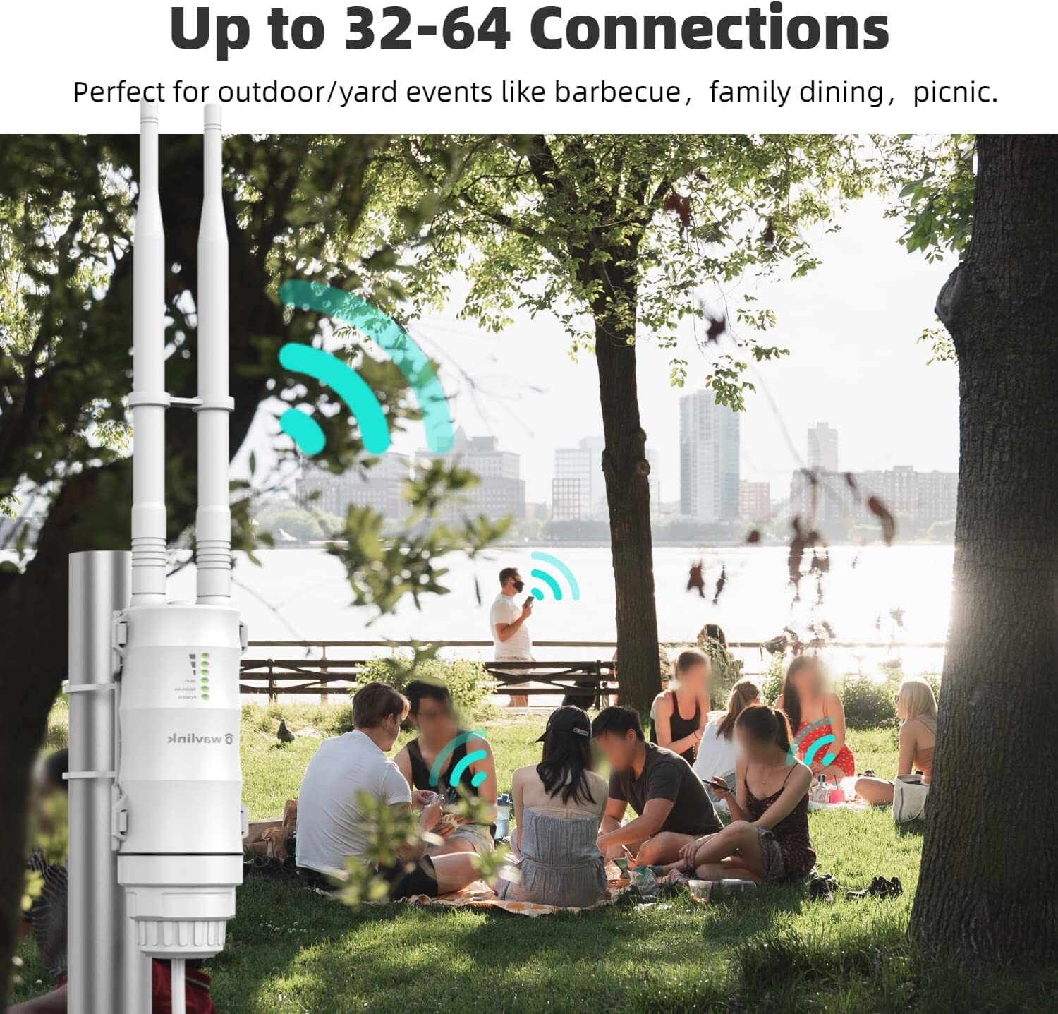 AC600 WiFi Long Range Extender Outdoor 2.4Ghz/5Ghz WiFi Repeater Weatherproof