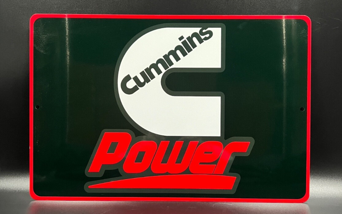 Cummins Power Diesel Aluminum Tin Sign 12" x 18"