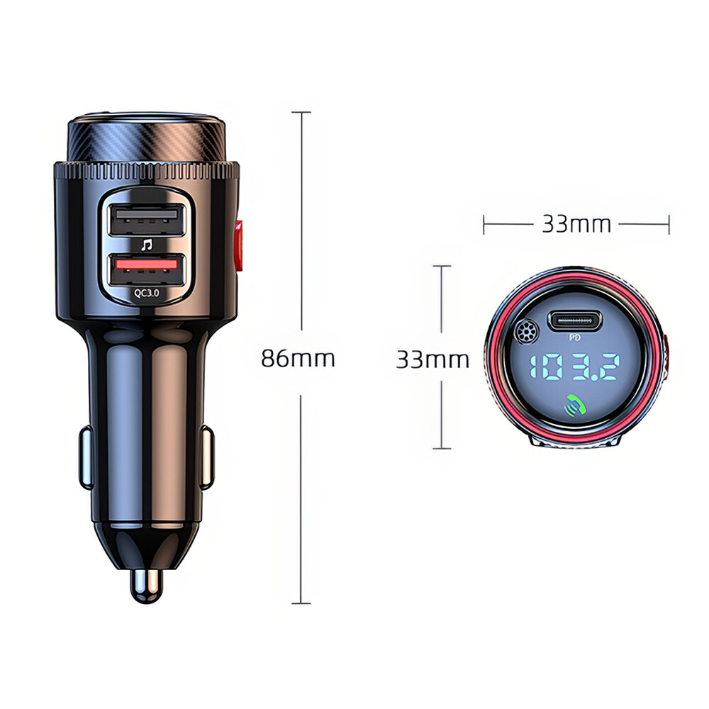 Wireless Bluetooth Car FM Transmitter Handsfree Kit MP3 Player Adapter Charger