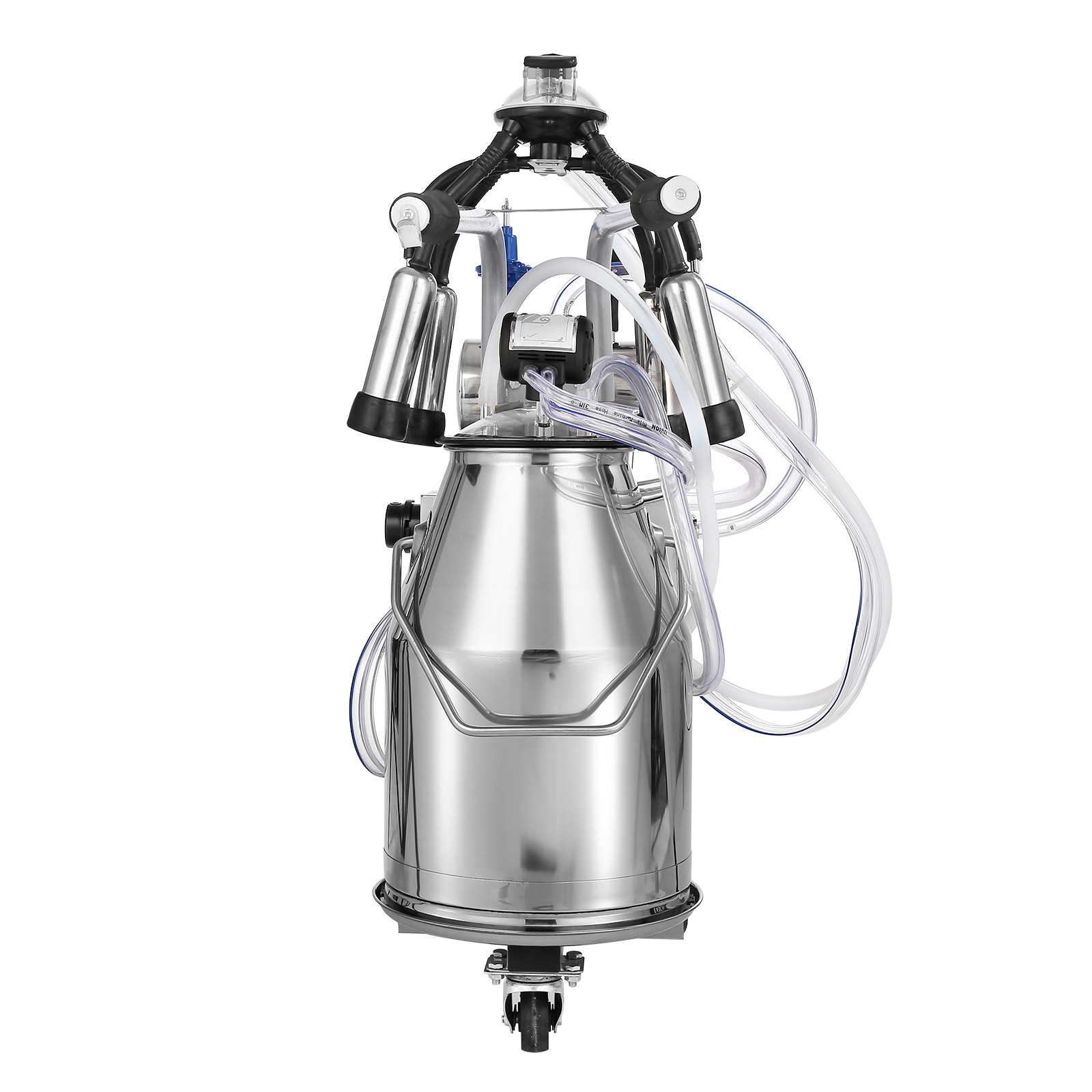 VEVOR Electric Cow Milking Machine Milking Equipment 25L 304 Stainless Steel