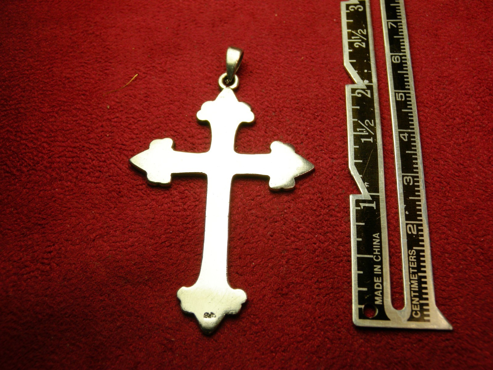 BERTHA’S VINTAGE VATICAN PILGRIMAGE STERLING SILVER HALLMARKED CRUCIFIX CROSS