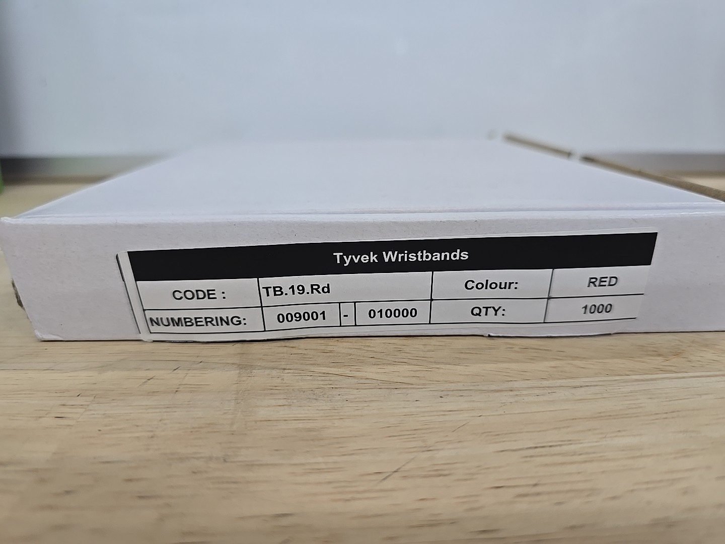 Tyvek Wristbands For Events Tickets 3/4" Wide Qty 1000 - Red