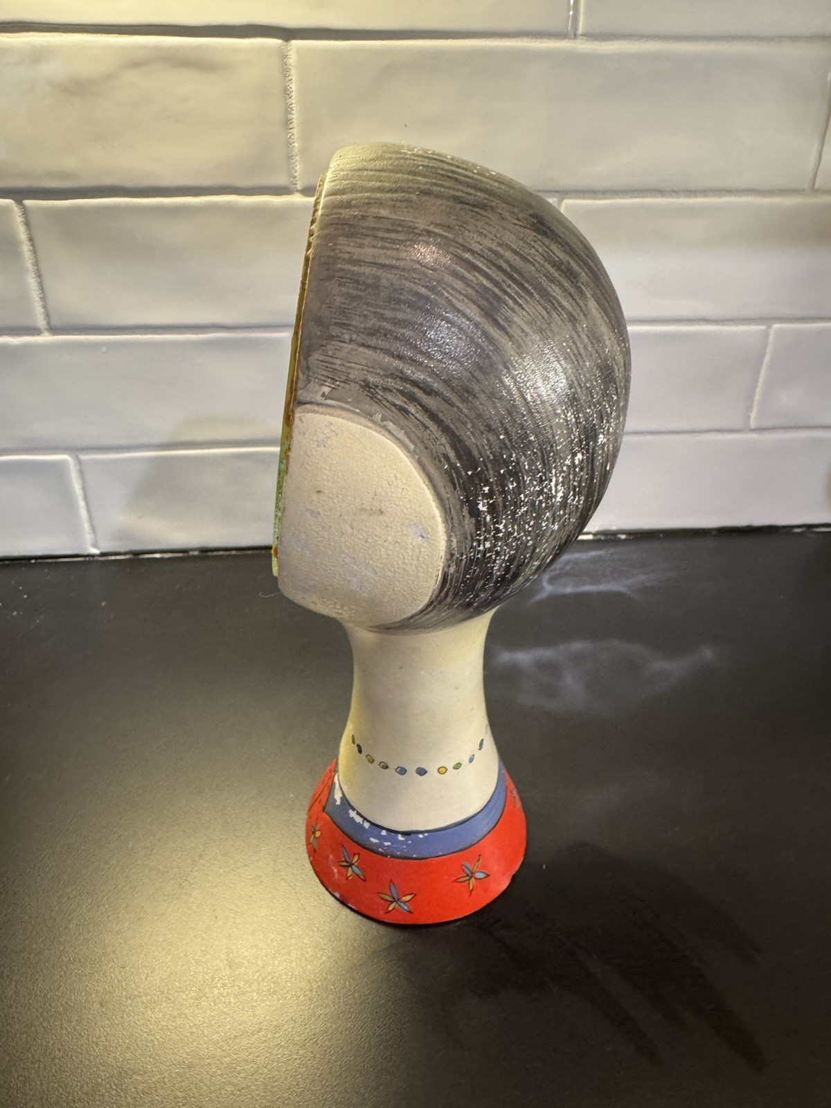Vintage Stangl Mannequin Head Hat Wig Stand Mirror