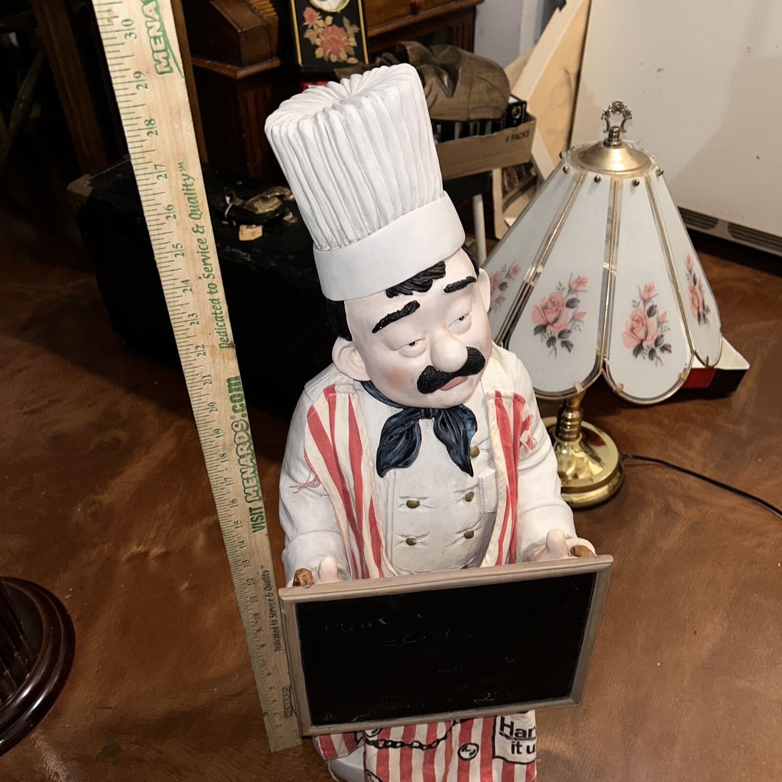 Large Chef With A Chalkboard Over 2 Feet Tall And 12” Wide Gr8 For Daily Special