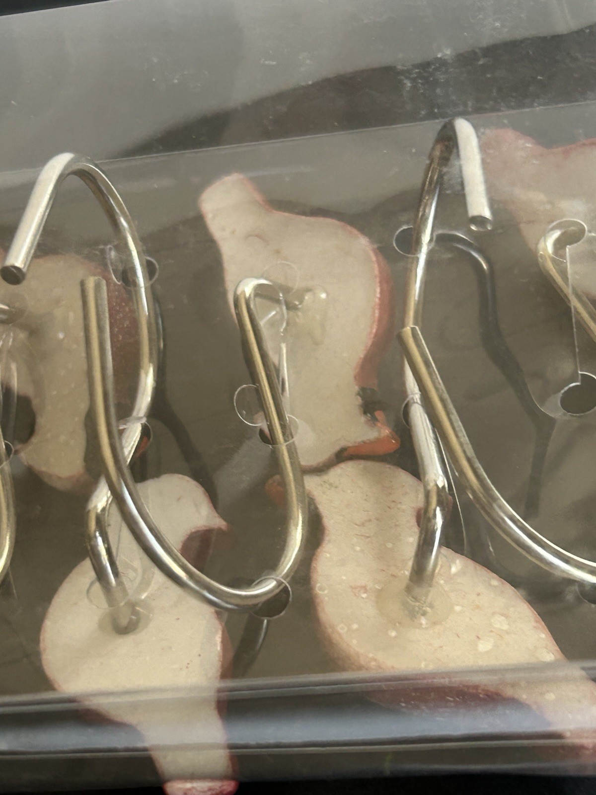 Set of 12 Cardinal Red Bird Shower Curtain Hooks Rings