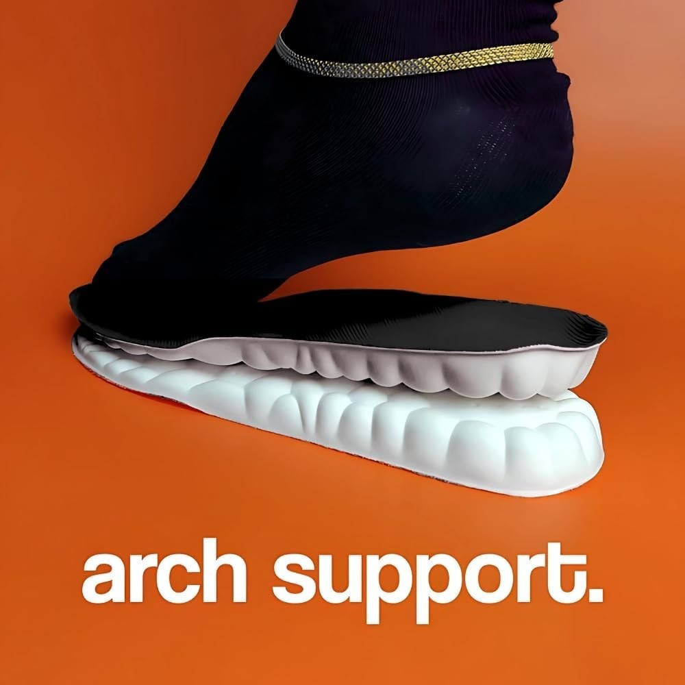 Original Stepprs Comfort Shoe Insoles Steppers Cloud Soles for Men Women (Black)