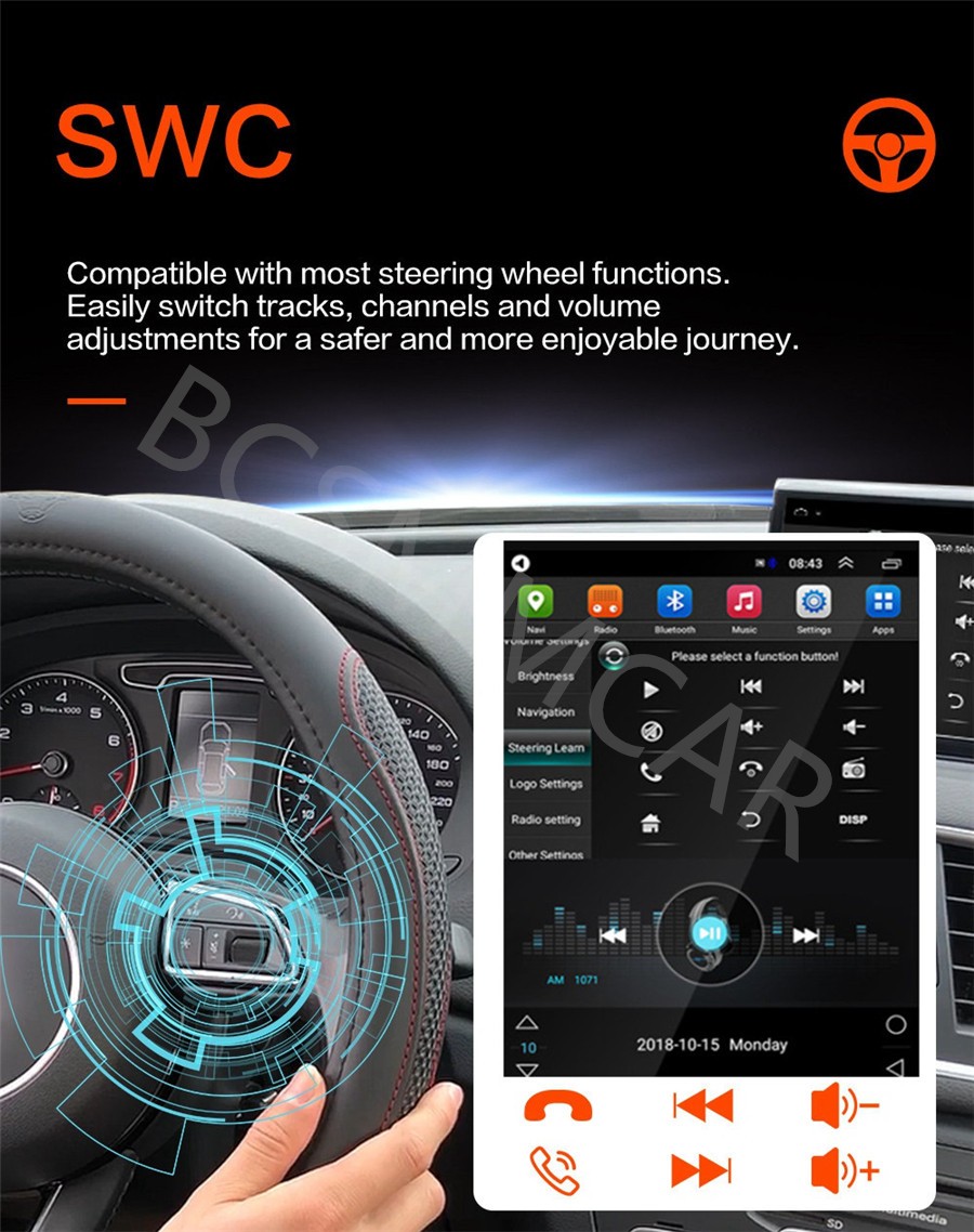 Stereo Radio For Apple Carplay Android Auto Fit For Hyundai Veloster 2011-2017