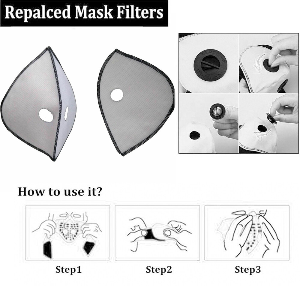 Dust Masks with 5 Carbon Filters for Woodworking Outdoor Anti-Fog Breathable